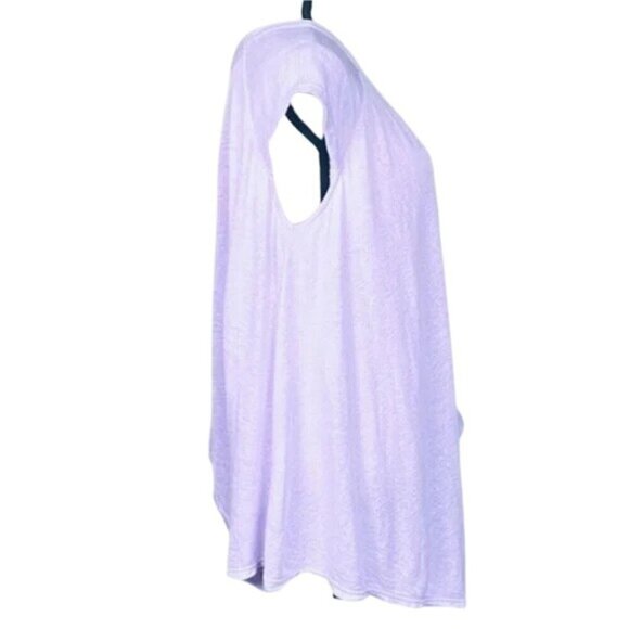 Free People Keep It Casual Linen Pastel Purple Tunic - Picture 4 of 8